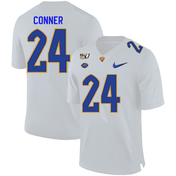 2019 Men #24 James Conner Pitt Panthers College Football Jerseys Sale-White